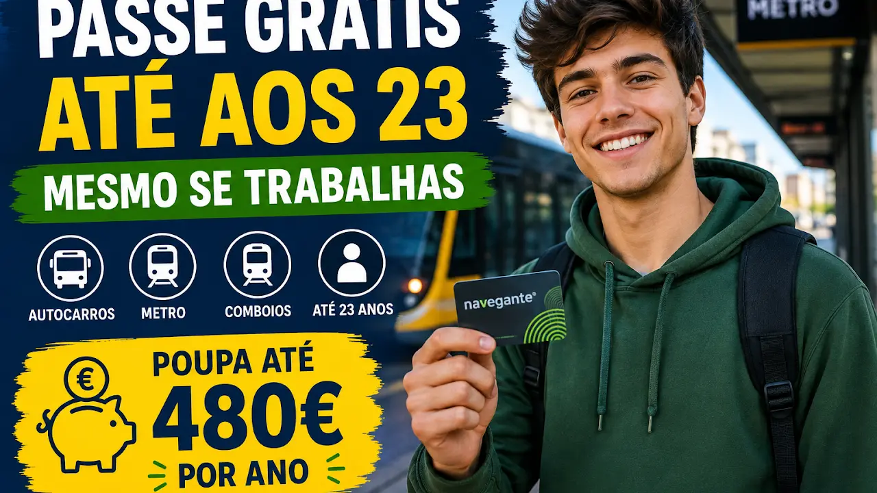Tens Até 23 Anos? O Passe é Gratuito Mesmo que Trabalhes — Como Pedir em 2026 e Quanto Podes Poupar